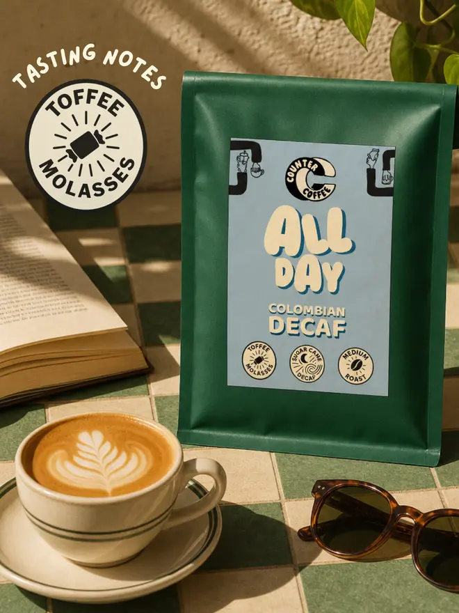all day decaf coffee bag