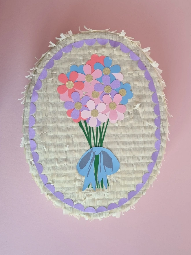 Pastel bouquet pinata