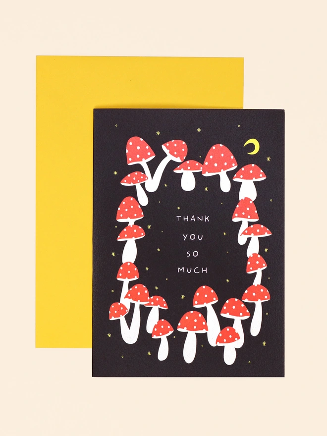 'Thank You So Much' Mushroom Thank You Card
