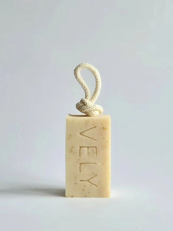 Natural Handmade Soap On A Rope "Classic Twist" With Oatmeal