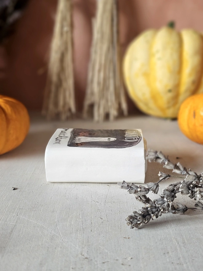 Haunted house Halloween matchbox