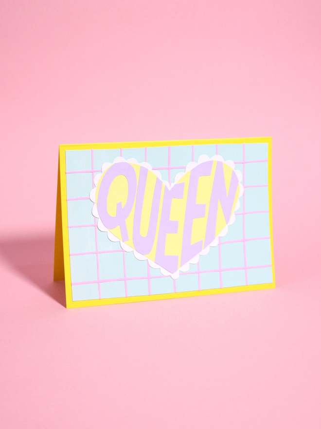 'Queen' Collaged Card