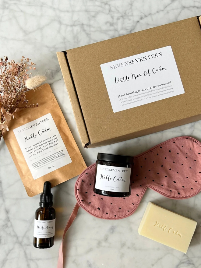 Little box of calm candle gift set