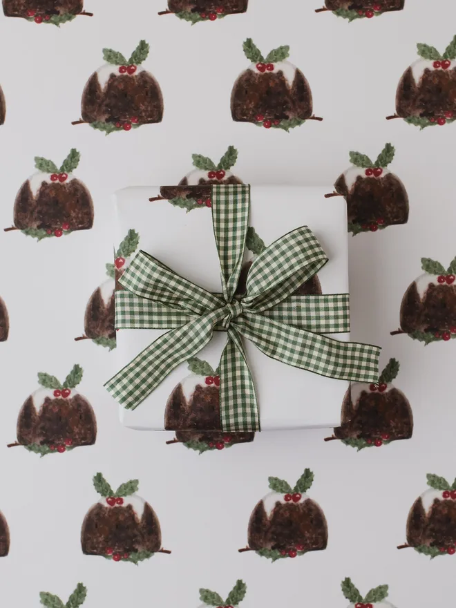 Christmas Pudding Wrapping Paper 