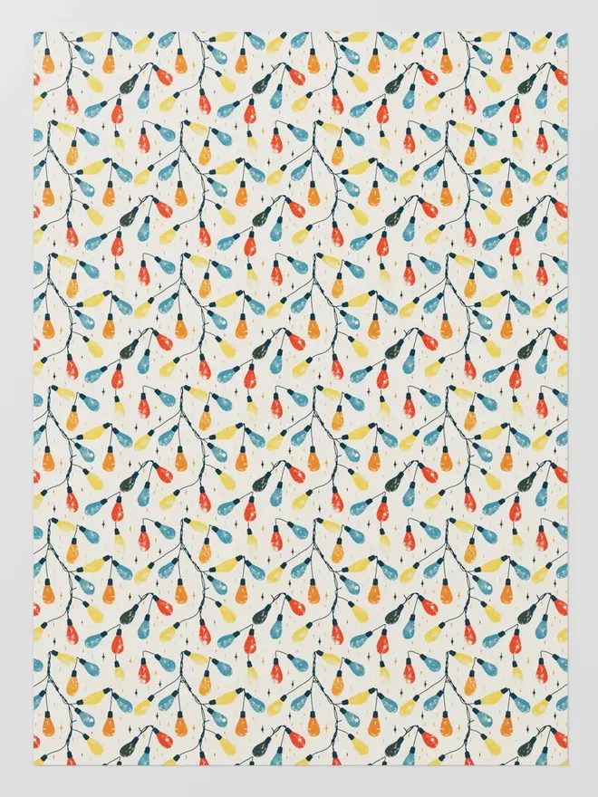 Christmas Lights Wrapping Paper