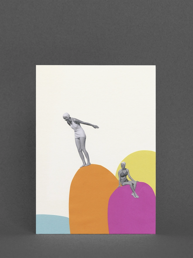 Summer Greetings Card - Cliff Diving