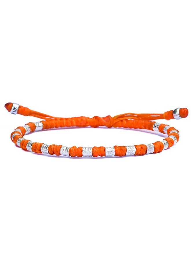 orange viking bracelet for men