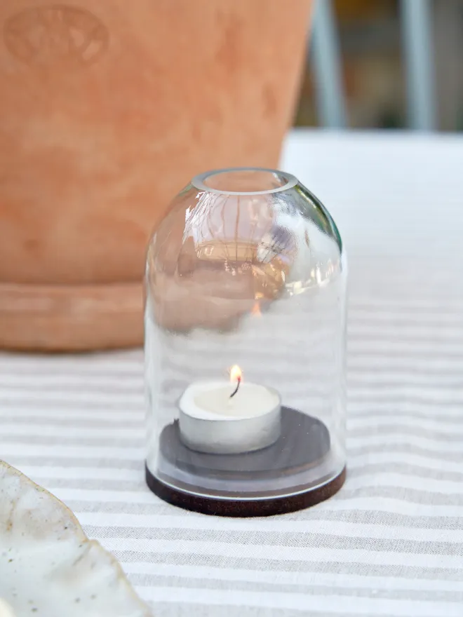 Dome tea light candle holder