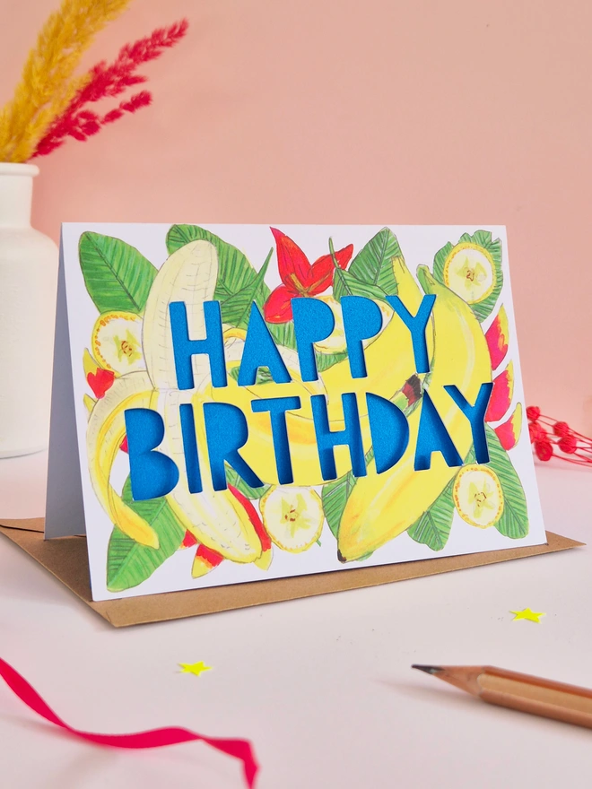 banana birthday card