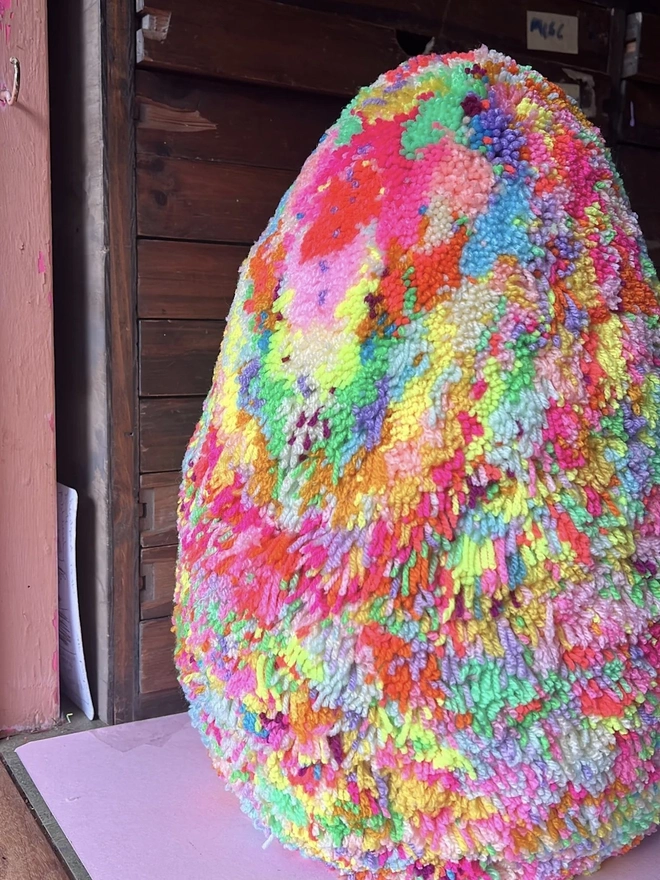 Giant Pom Pom Rainbow Egg