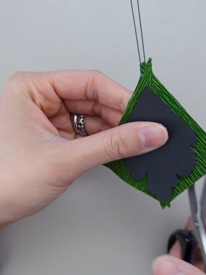 This is a process of making Crepe Paper Columbine Flower (Aquilegia).