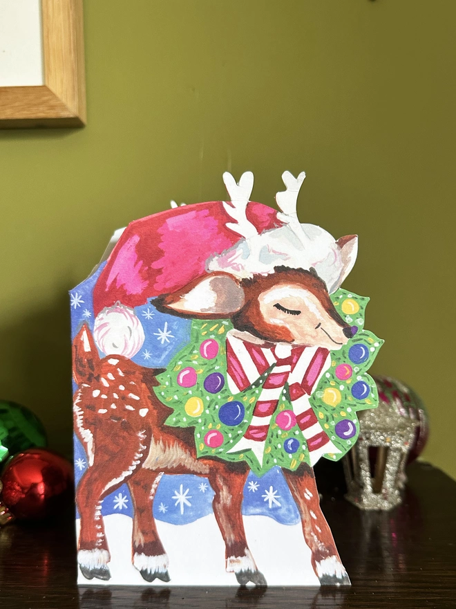 reindeer christmas card