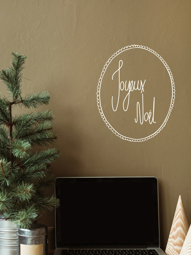 joyeux noel christmas wall sticker