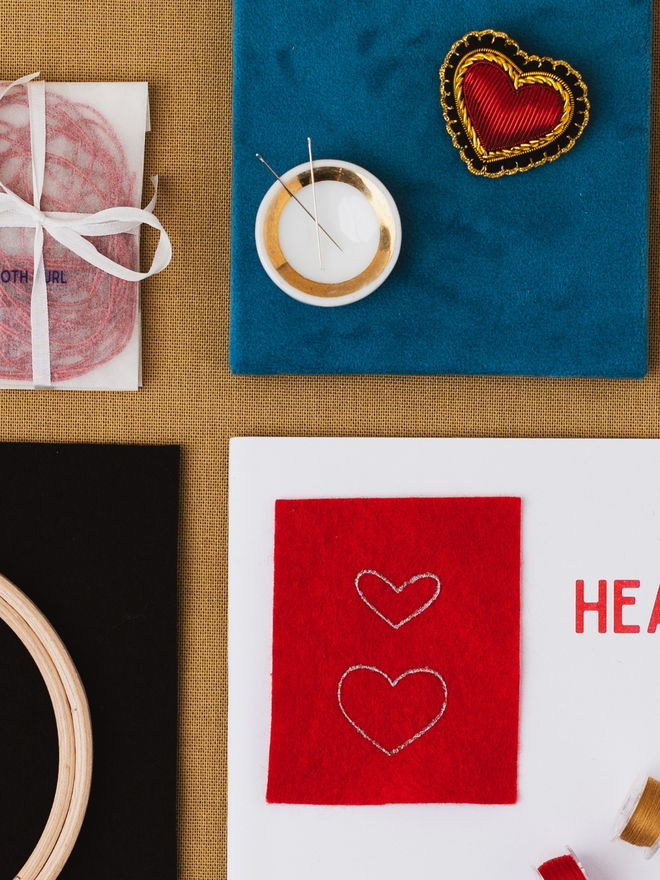 goldwork heart deluxe kit