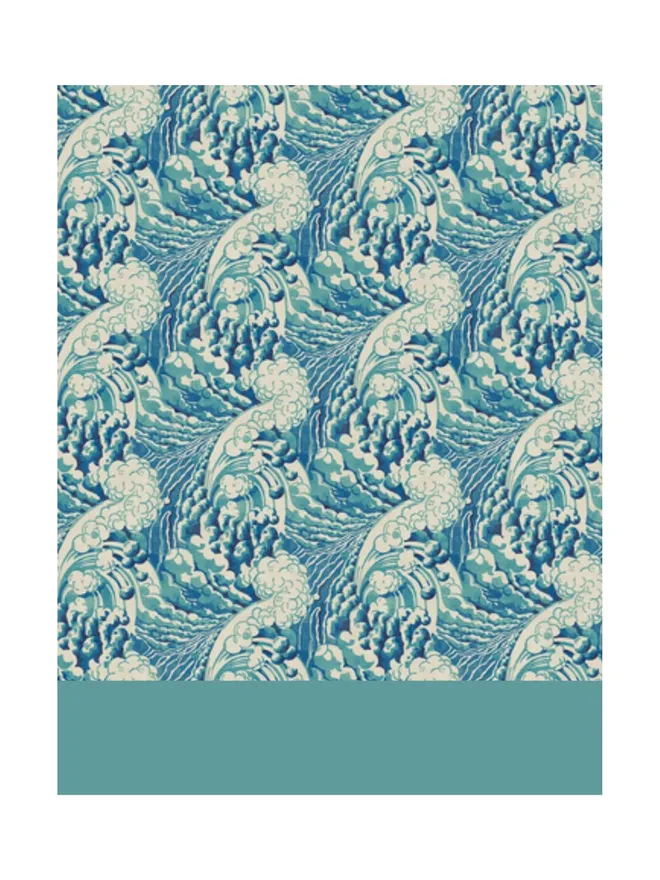 Blue wave velvet fabric with blue legs