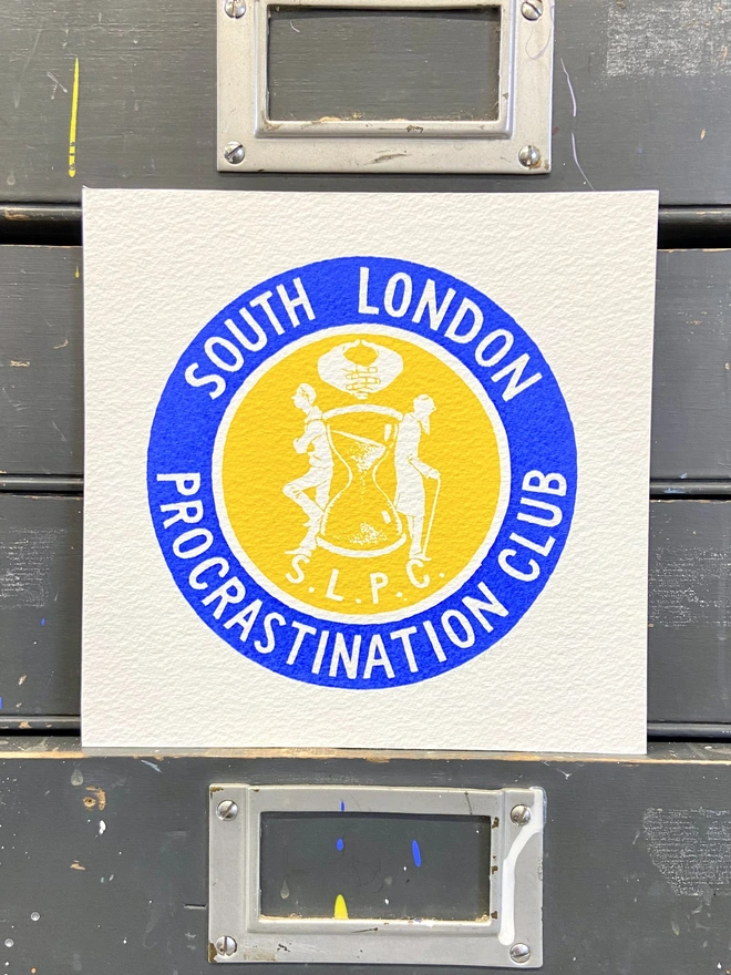 south london procrastination club screenprint