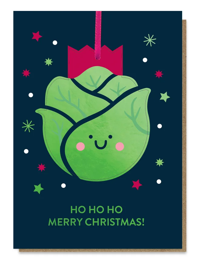 sprout bauble christmas card