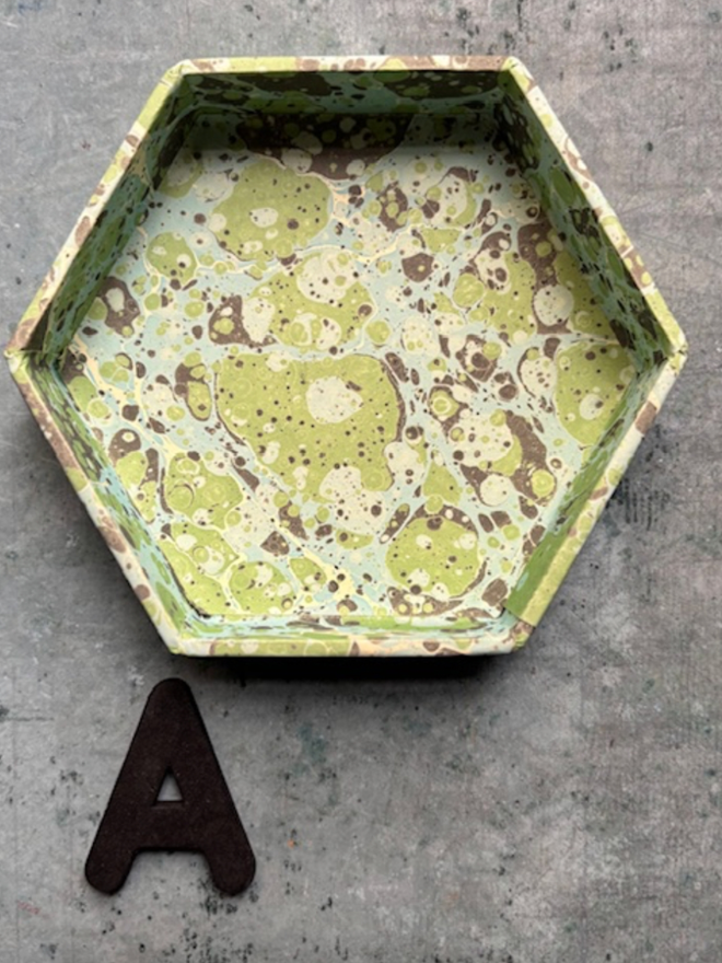 Hexagonal Small Trinket Tray. Type A trinket tray.