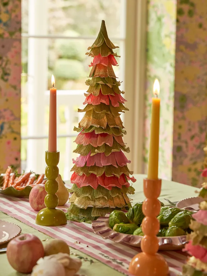 Crepe paper Christmas tree