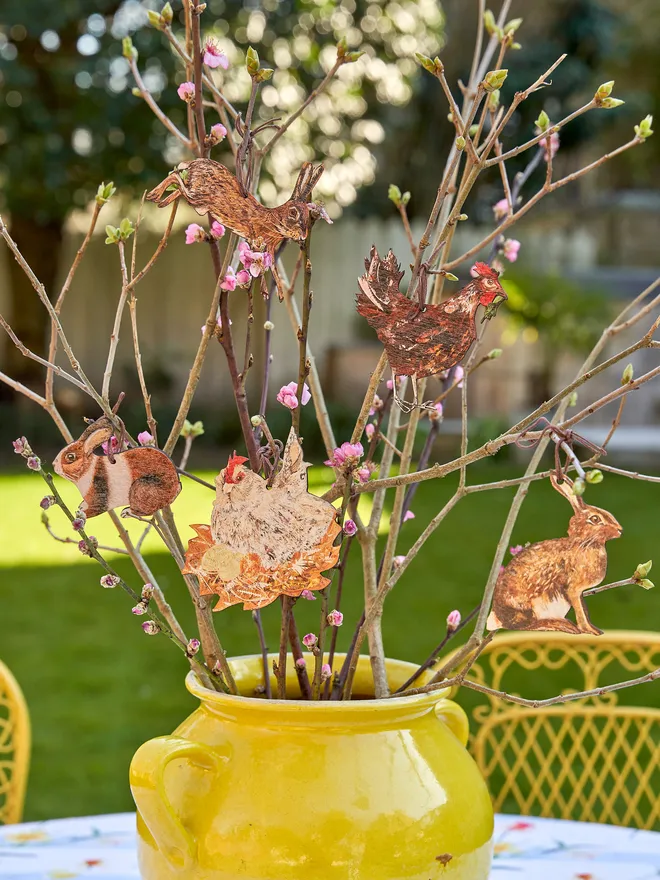 Easter tree with hanging decorations