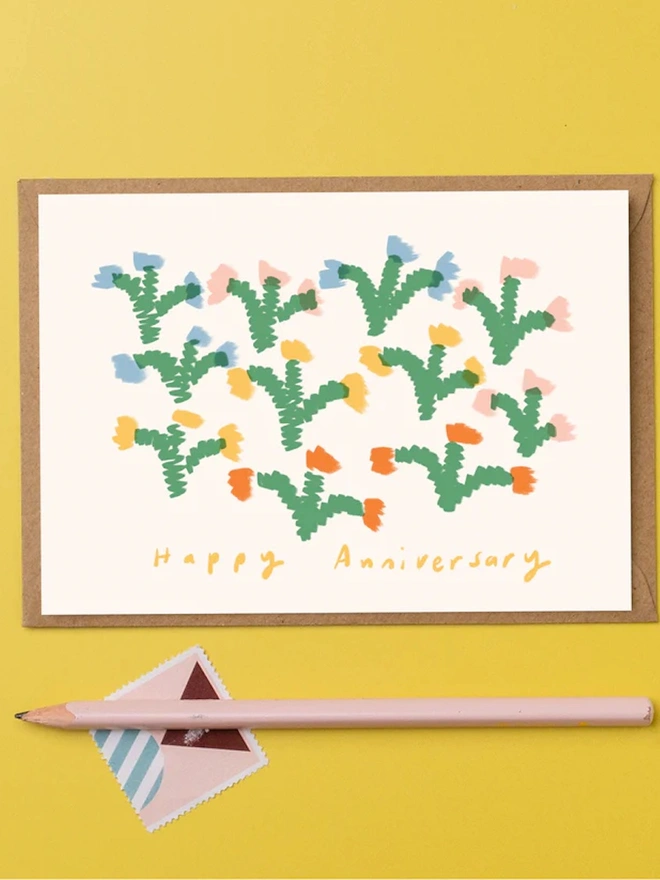 'Happy Anniversary' Tulips Card