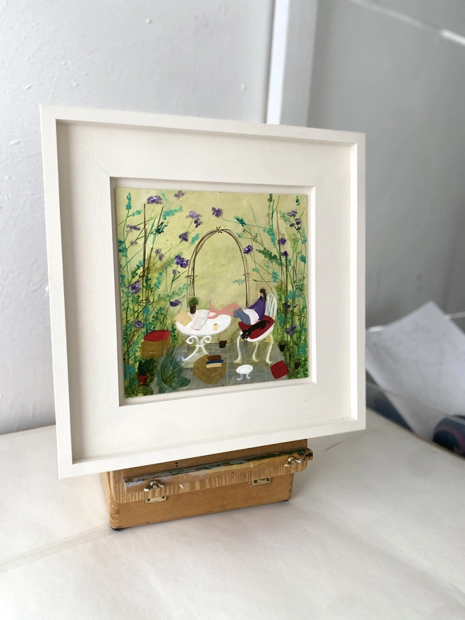 Summer Garden Painting of rest and relaxation
