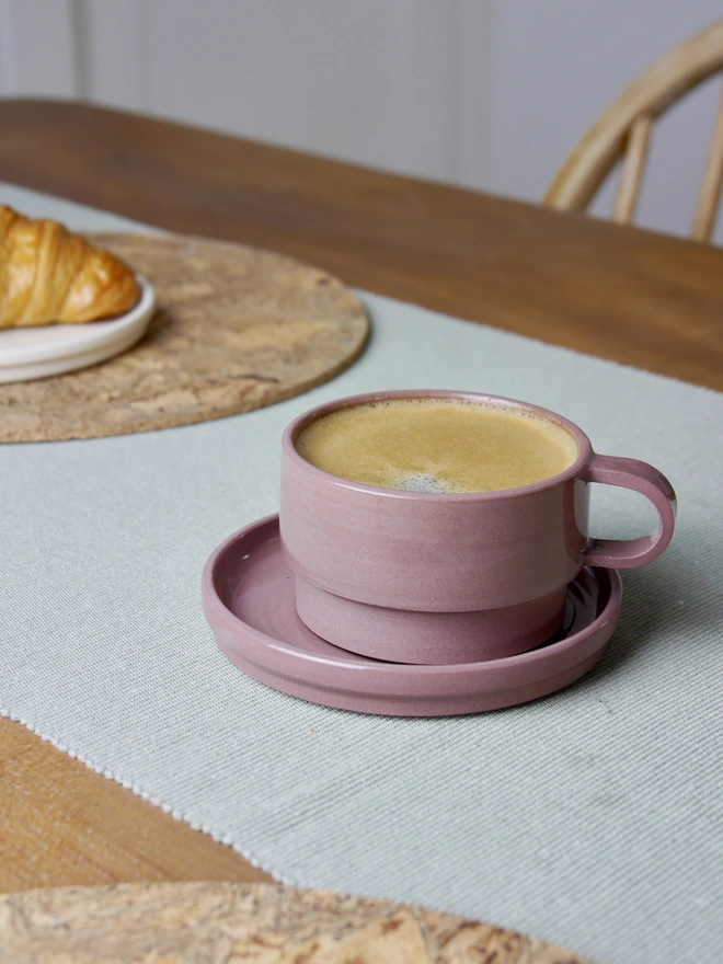 Ceramic Mug And Saucer Coffee Set