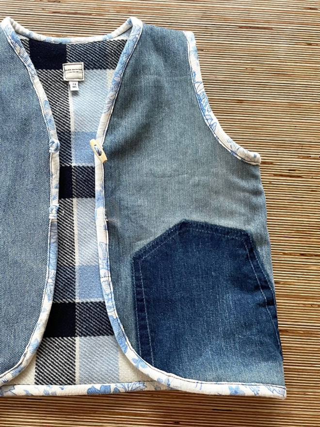 Kids Denim Waistcoat