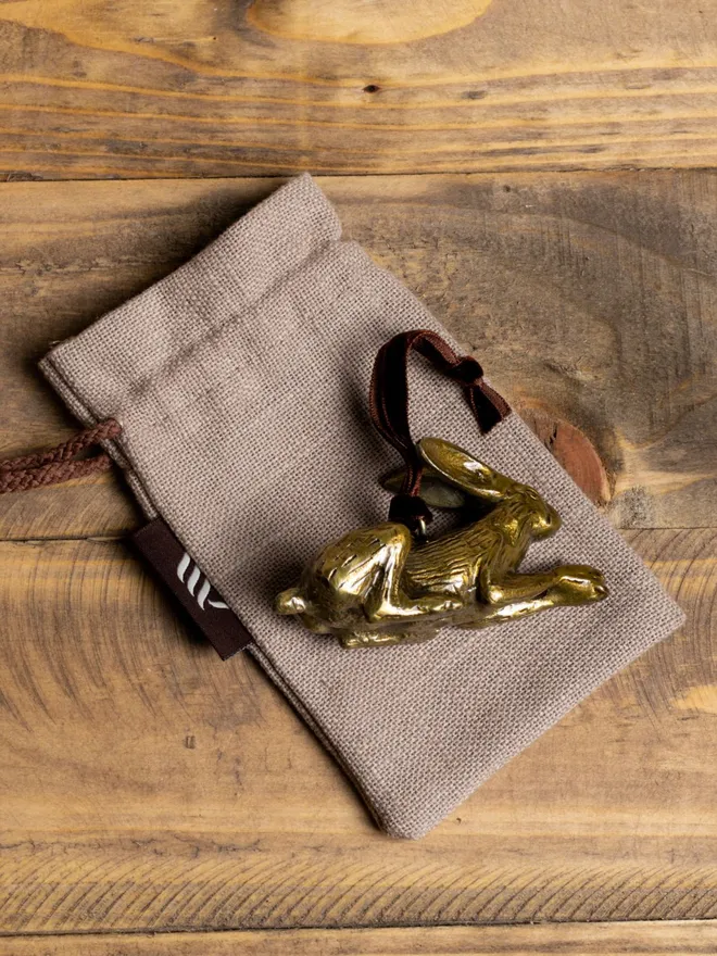 Hare Hanging Decoration with Gift Bag - Adams & Mack