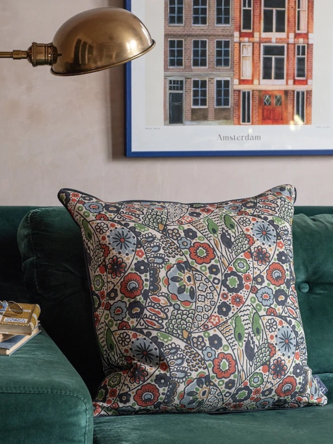 Kyoto Woodblock Cushion