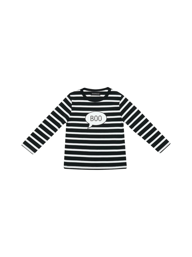 boo stripe long sleeve tshirt