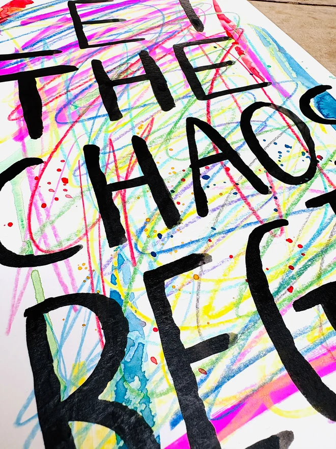 Let The Chaos Begin Original Artwork by Chloe Lawson