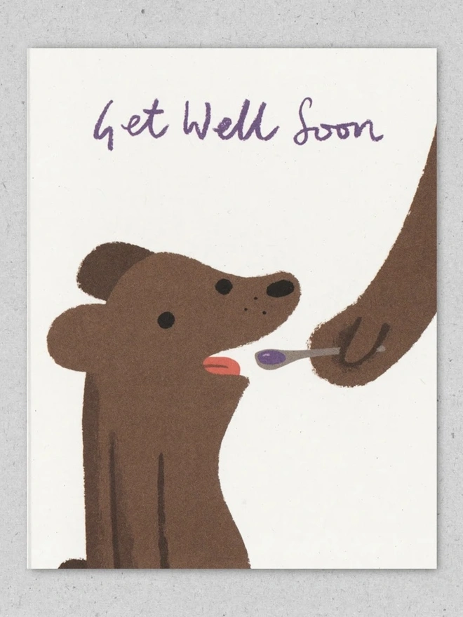 Brave Bear 'Get Well Soon' Card