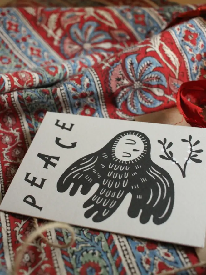 Peace Owl Christmas Card