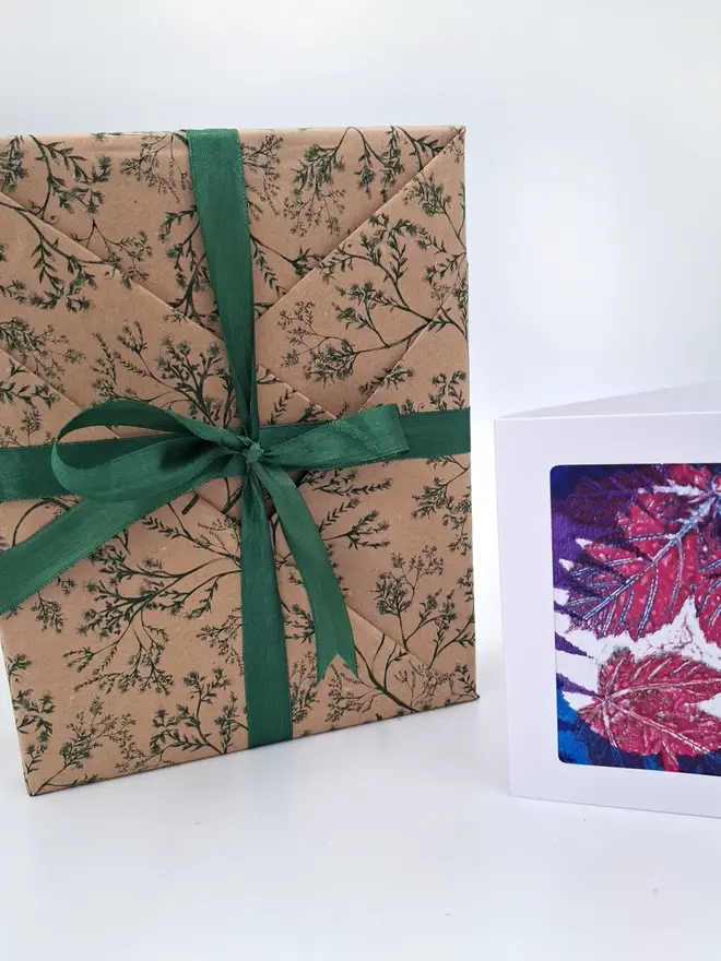Optional Gift wrapping is available for kits with a hand made gel printed card