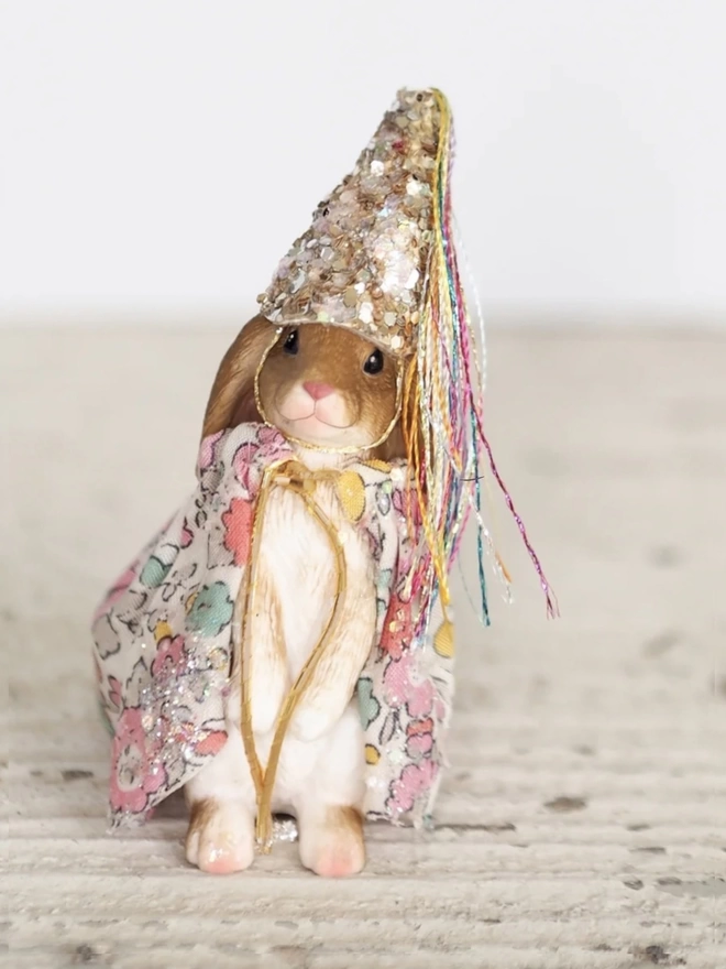 Bunny Rabbit with a Liberty Print Cape