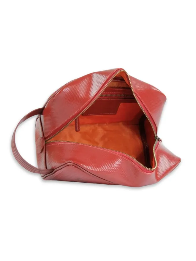 Personalised Fire-Hose Large Wash Bag, a colourful fire hose wash bag sitting on a plain white surface. 