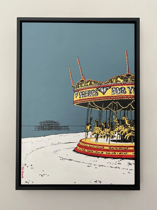 Original painting Brighton Carousel
