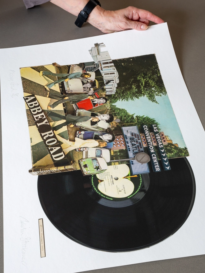 Abbey Road by The Beatles ‘LP’ print of an original collaged artwork.