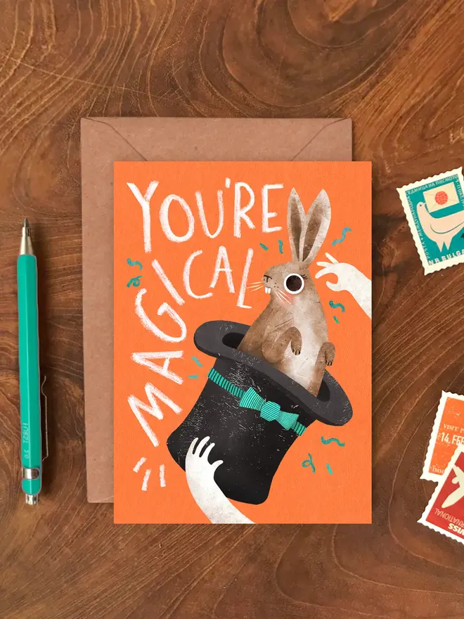 magical rabit illustrated card