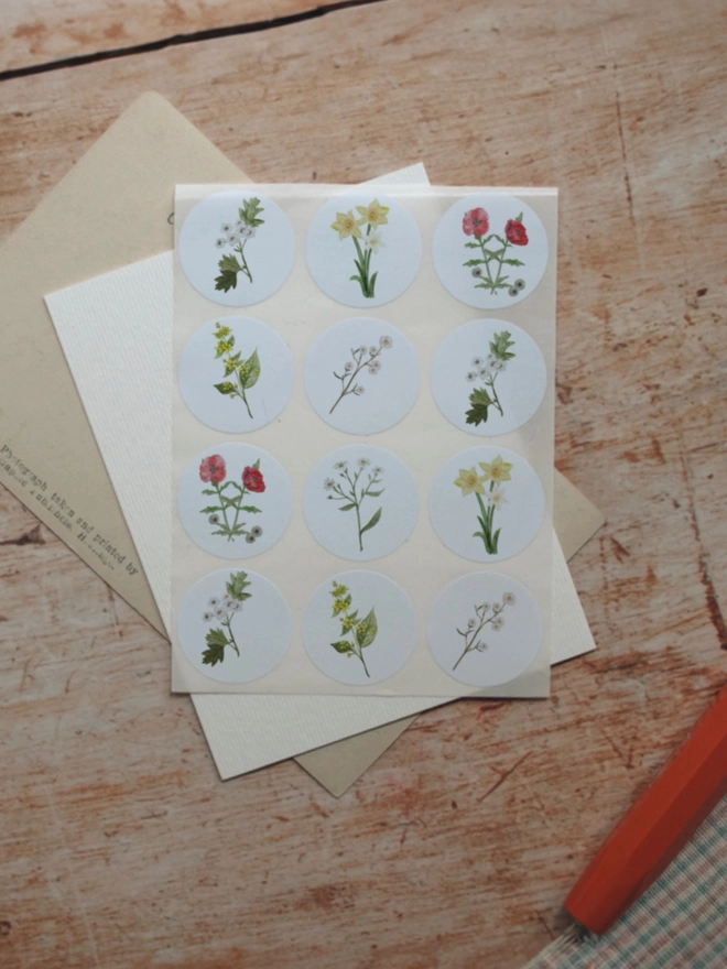 Assorted Wildflower Stickers