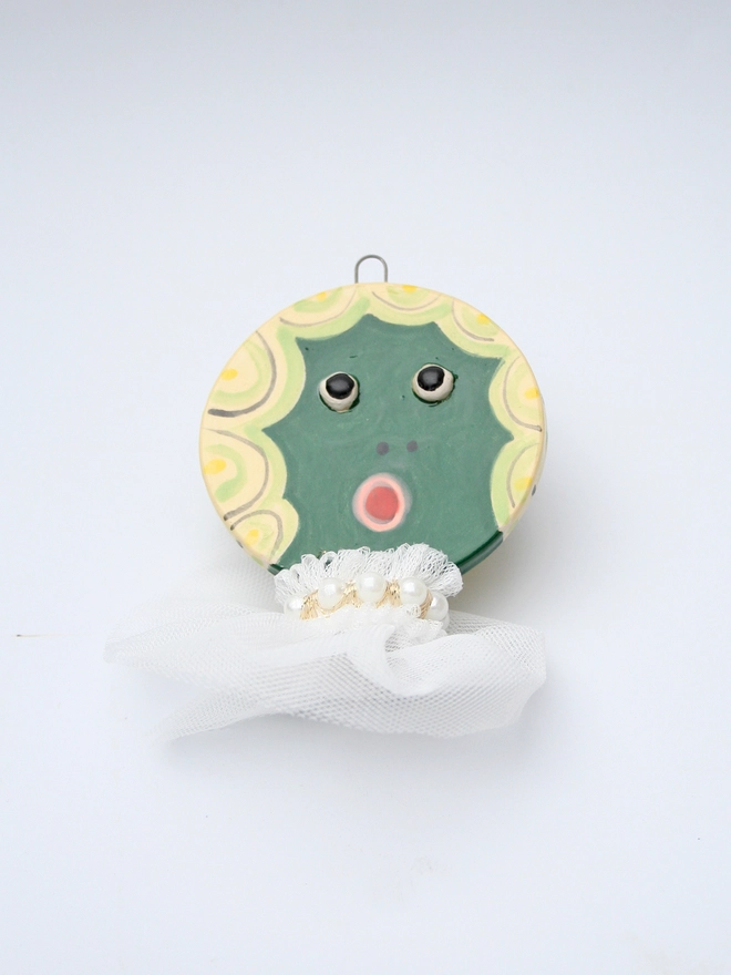 Ceramic Christmas tree Decoration of Choir Boy handmade
