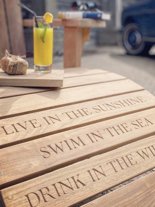 Personalised Oak Sun Lounger 