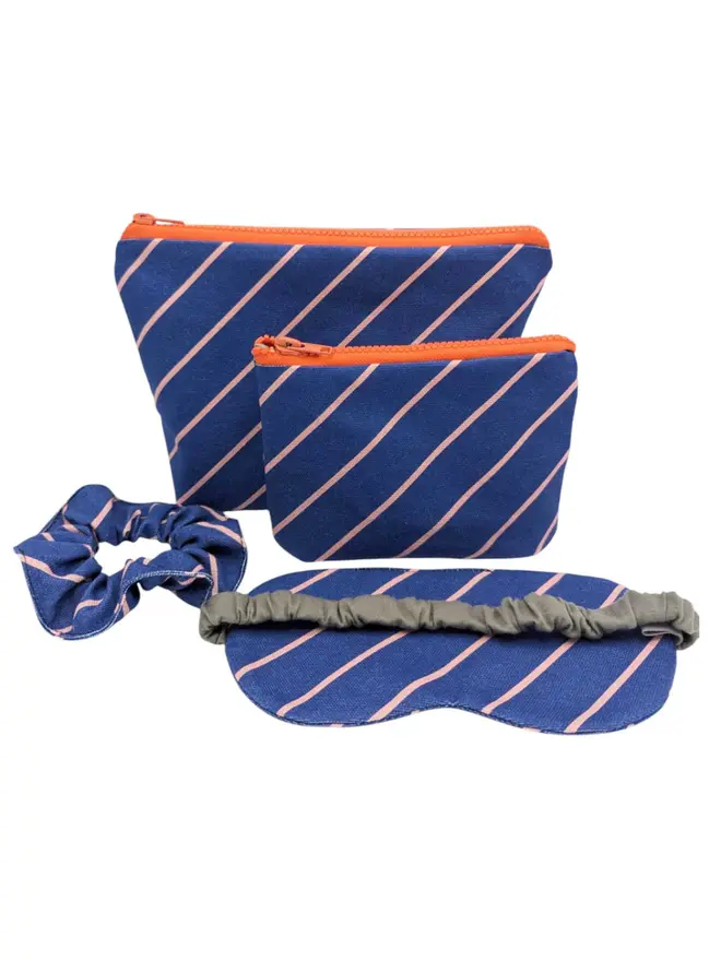 Cotton Travel Sleep Collection (Set Of 4), a collection of 4 cotton travel sleep items sitting on a plain white surface. 