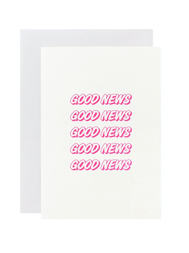 ‘Good News Shadow’ Pink Mini Card MC-SHADOW-PK