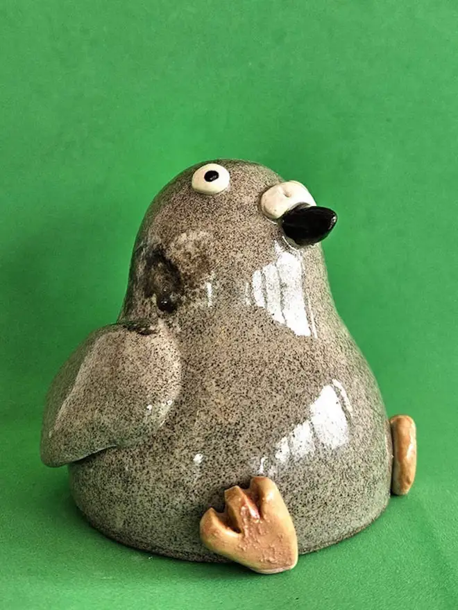 City Pigeon Ceramic Sculpture 