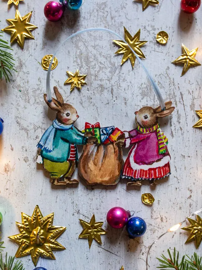 Gifts Given With Love ~ Hanging Wooden Decoration 1