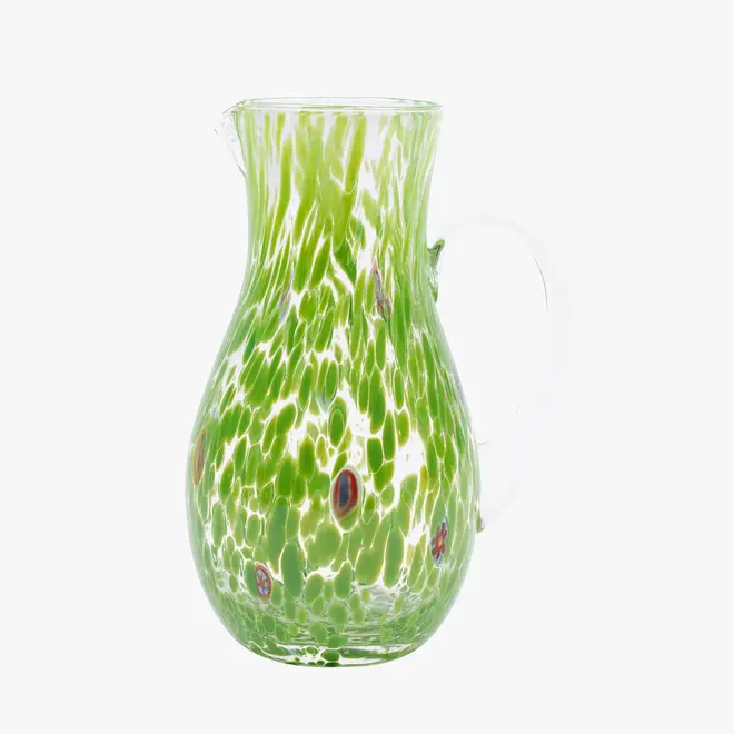 green glass jug