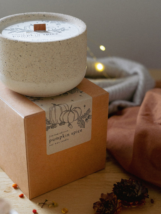 Pumpkin spice candle