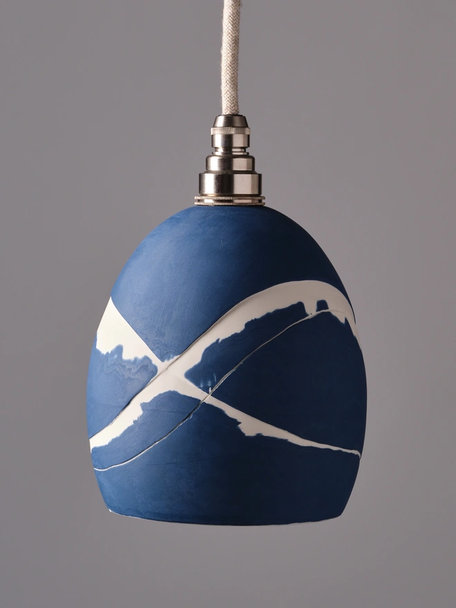 Ocean blue wave lamp